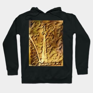 CN Tower in Wood Relief Hoodie